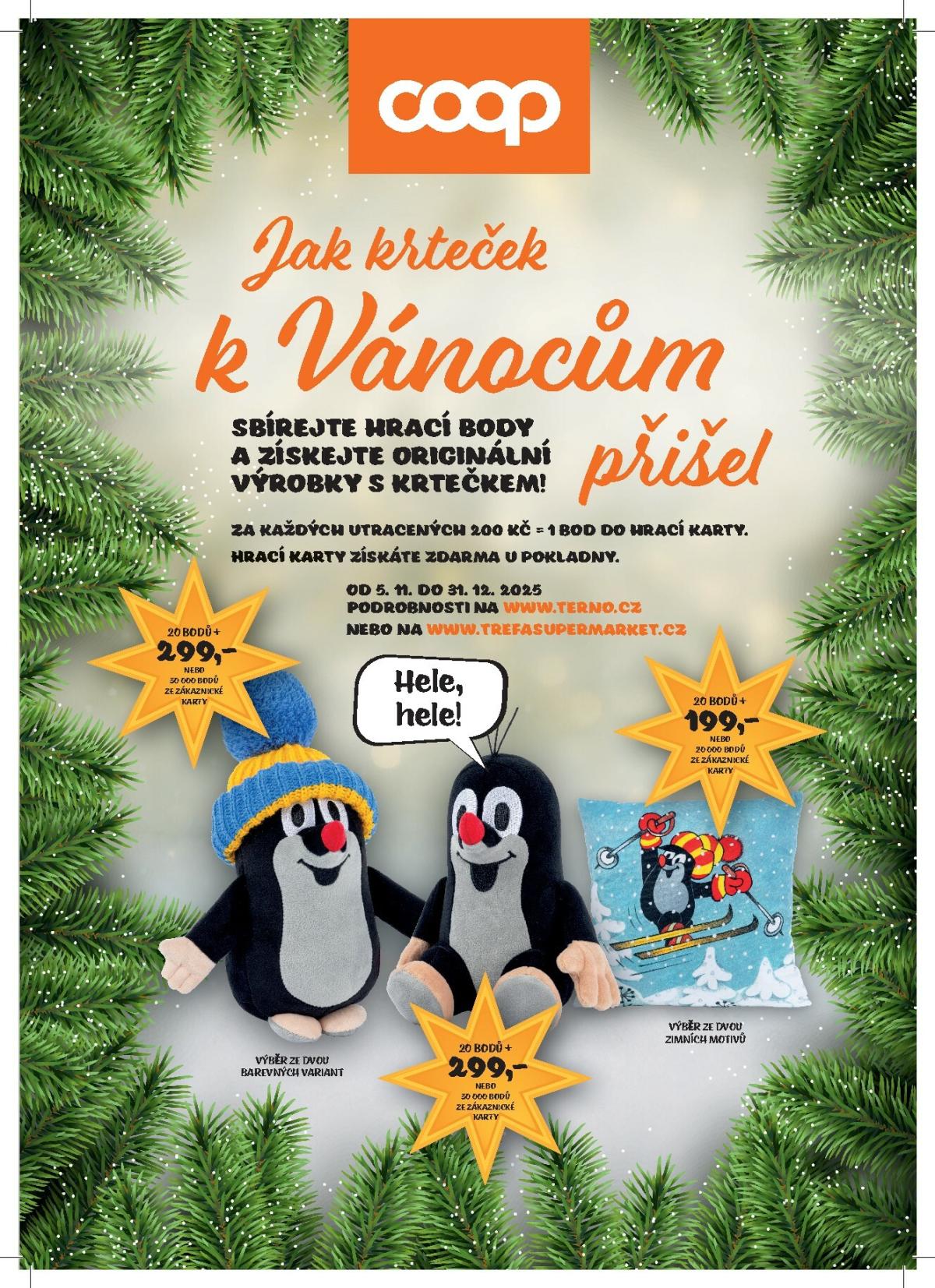 Aktuální leták Trefa - Jak krteček k Vánocům přišel od 05.11. do 31.12.