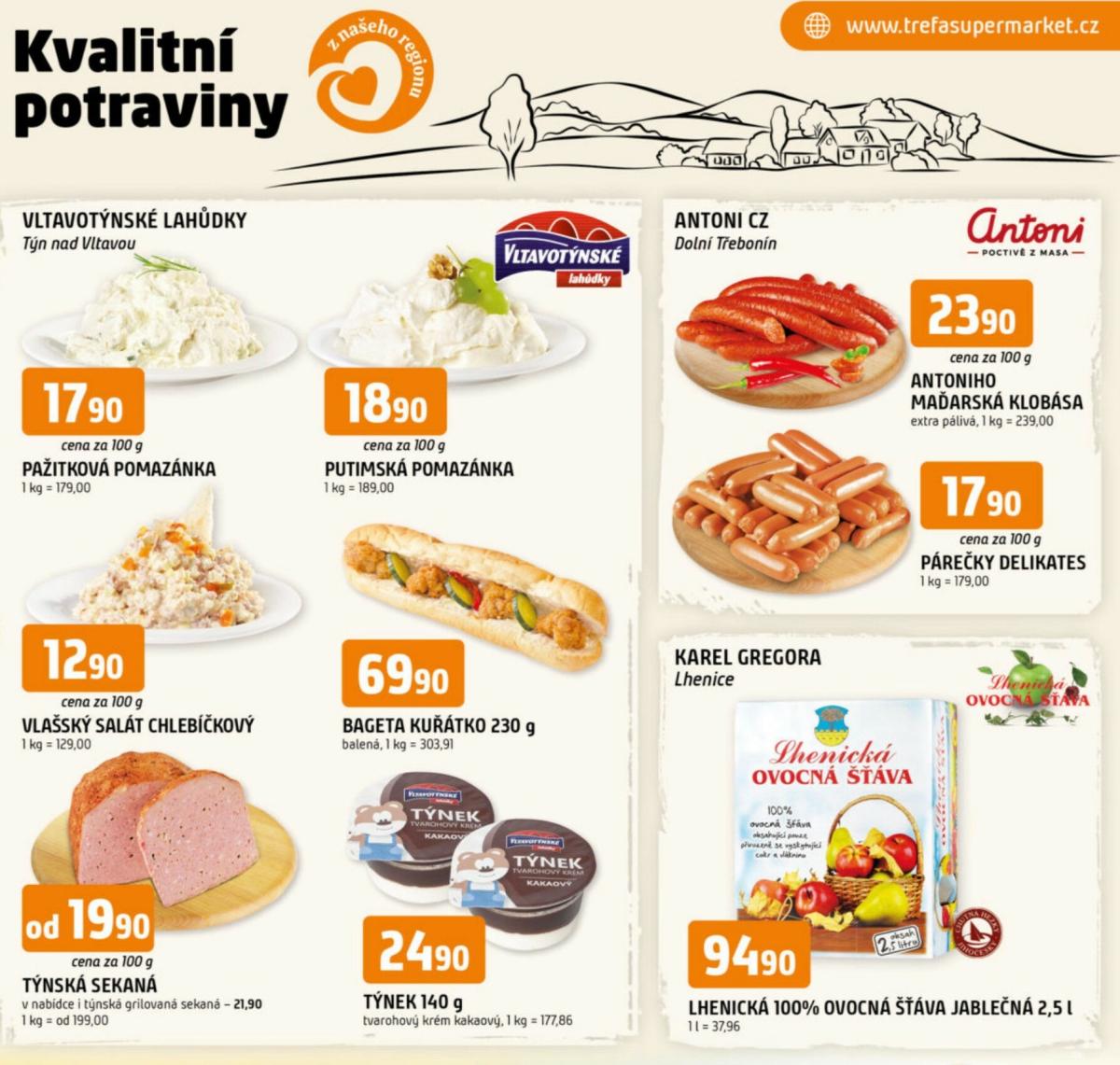 Aktuální leták Trefa - Kvalitní potraviny z našeho regionu od 05.11. do 11.11.