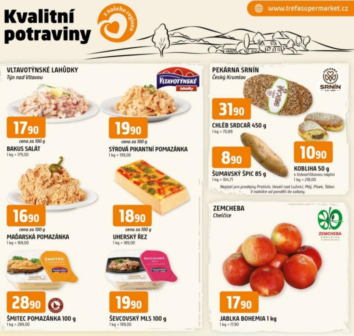 Aktuální leták Trefa - Kvalitní potraviny z našeho regionu od 19.11. do 25.11.