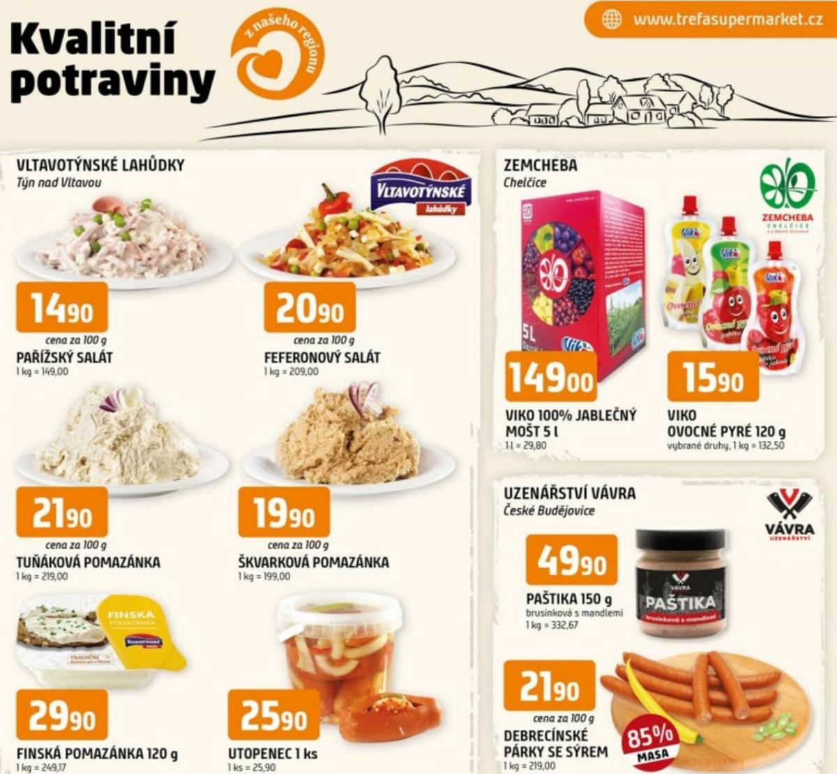 Aktuální leták Trefa - Kvalitní potraviny z našeho regionu od 26.11. do 02.12.