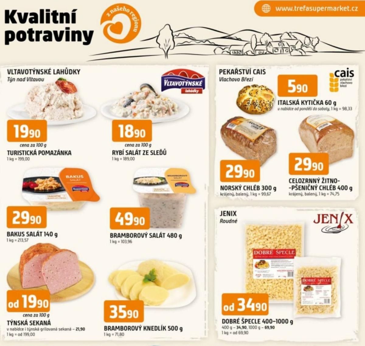 Aktuální leták Trefa - Kvalitní potraviny z našeho regionu od 03.12. do 09.12.