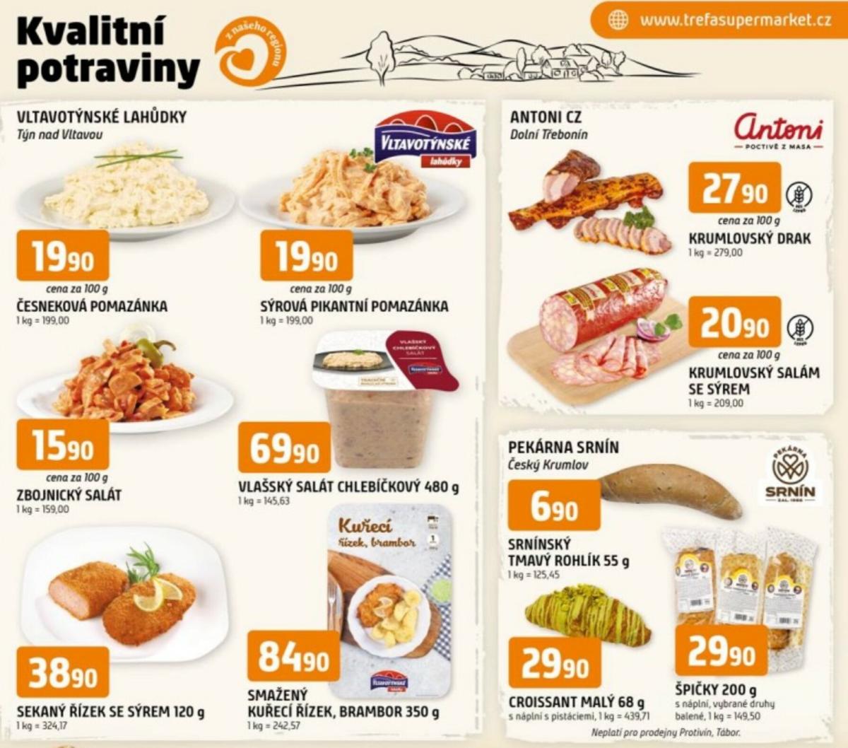 Trefa - Kvalitní potraviny z našeho regionu leták platný od středy 18.02.2026 do úterý 24.02.2026