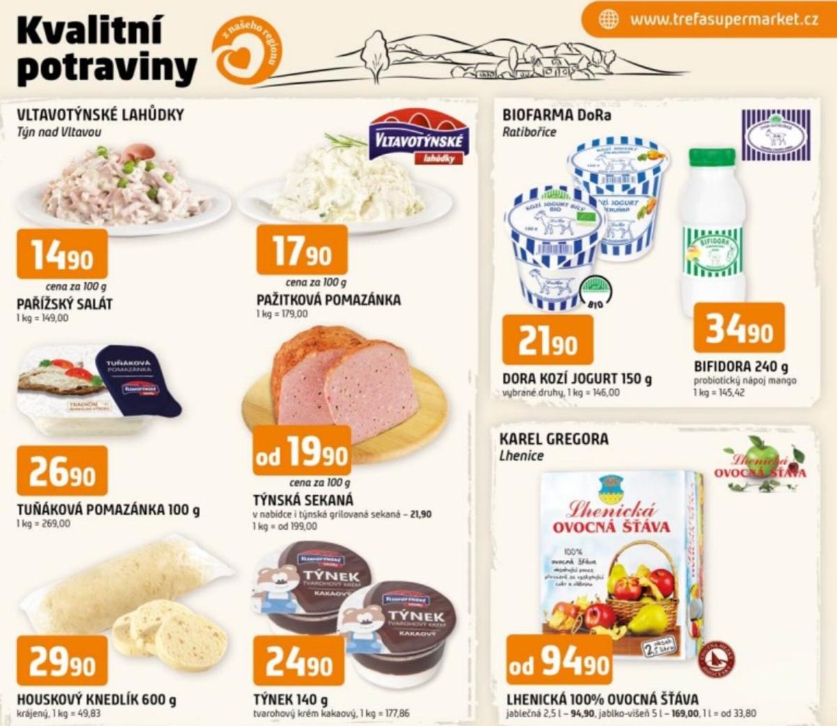 Trefa - Kvalitní potraviny z našeho regionu leták platný od středy 25.02.2026 do úterý 03.03.2026