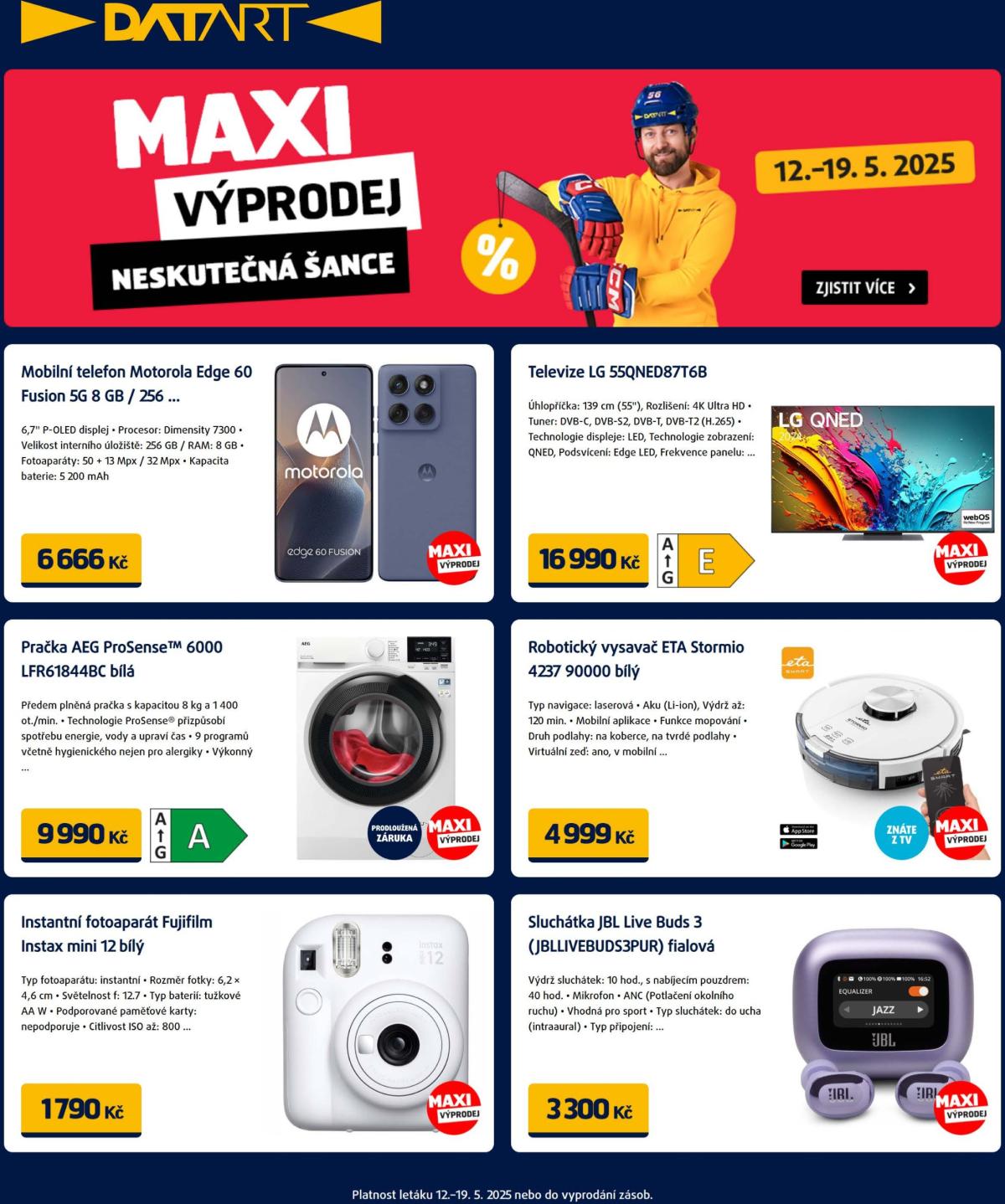 Leták Datart - Maxi výprodej od 12.05. do 19.05.