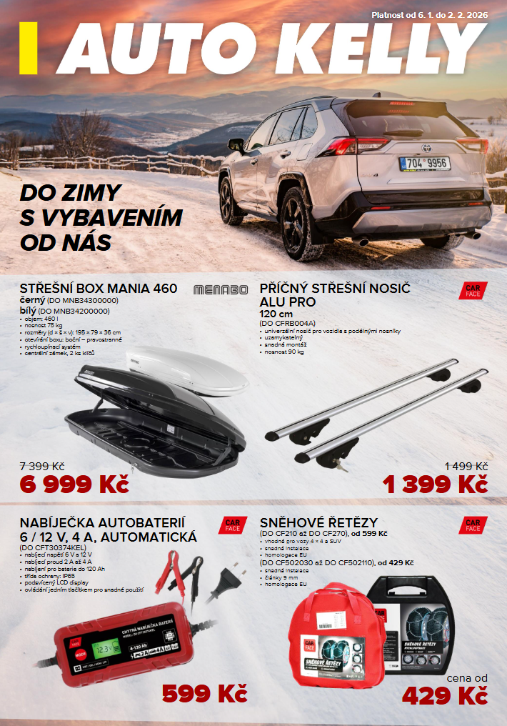 Aktuální leták Auto Kelly od 06.01. do 02.02.