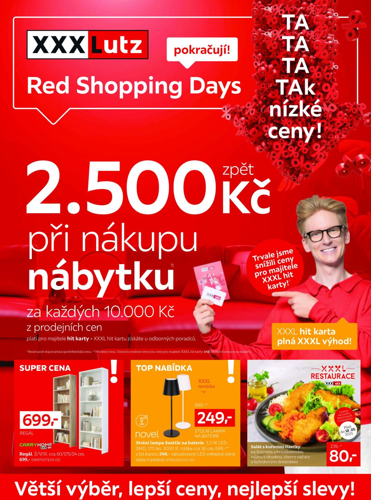 Leták XXXLutz - Red Shopping Days v XXXLutz! od 05.05. do 18.05.