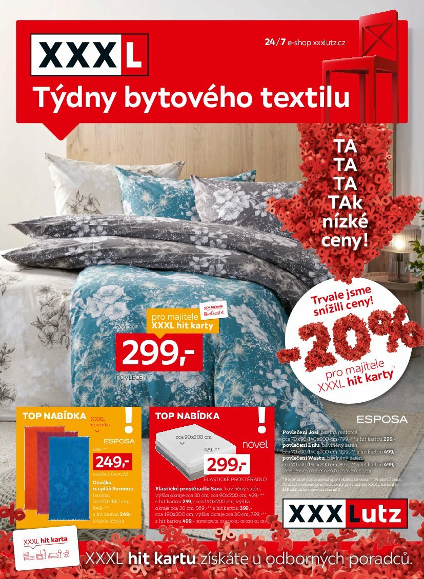 Leták XXXLutz - Týdny bytového textilu od 28.07. do 24.08.