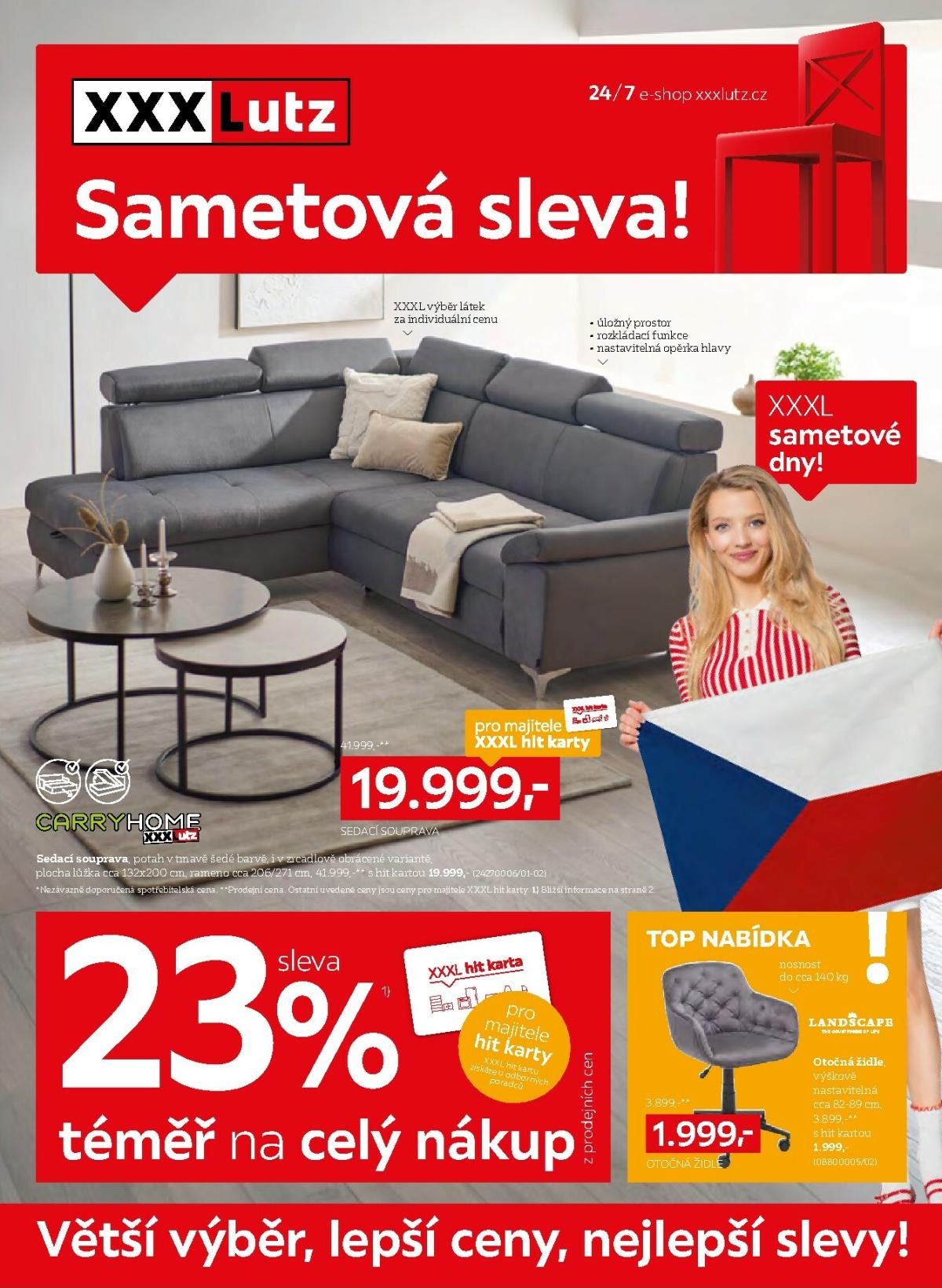 Aktuální leták XXXLutz - Sleva 23 % na téměř celý nákup od 03.11. do 16.11.