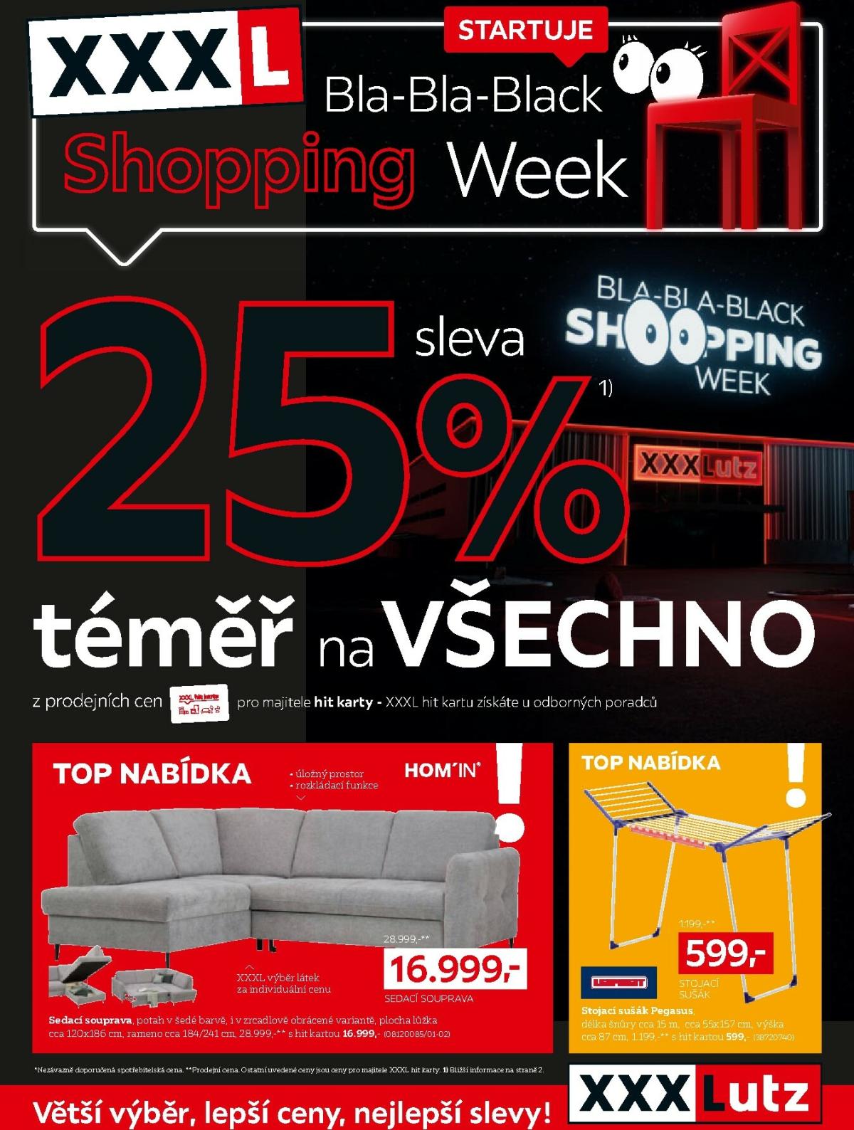 Aktuální leták XXXLutz - Black Shopping Week od 10.11. do 23.11.