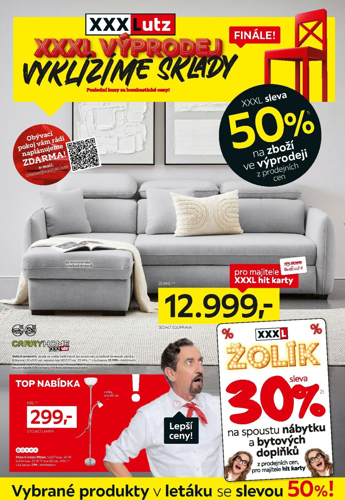 Aktuální leták XXXLutz - Už jen chvíli XXXL výprodej končí! od 19.01. do 02.02.