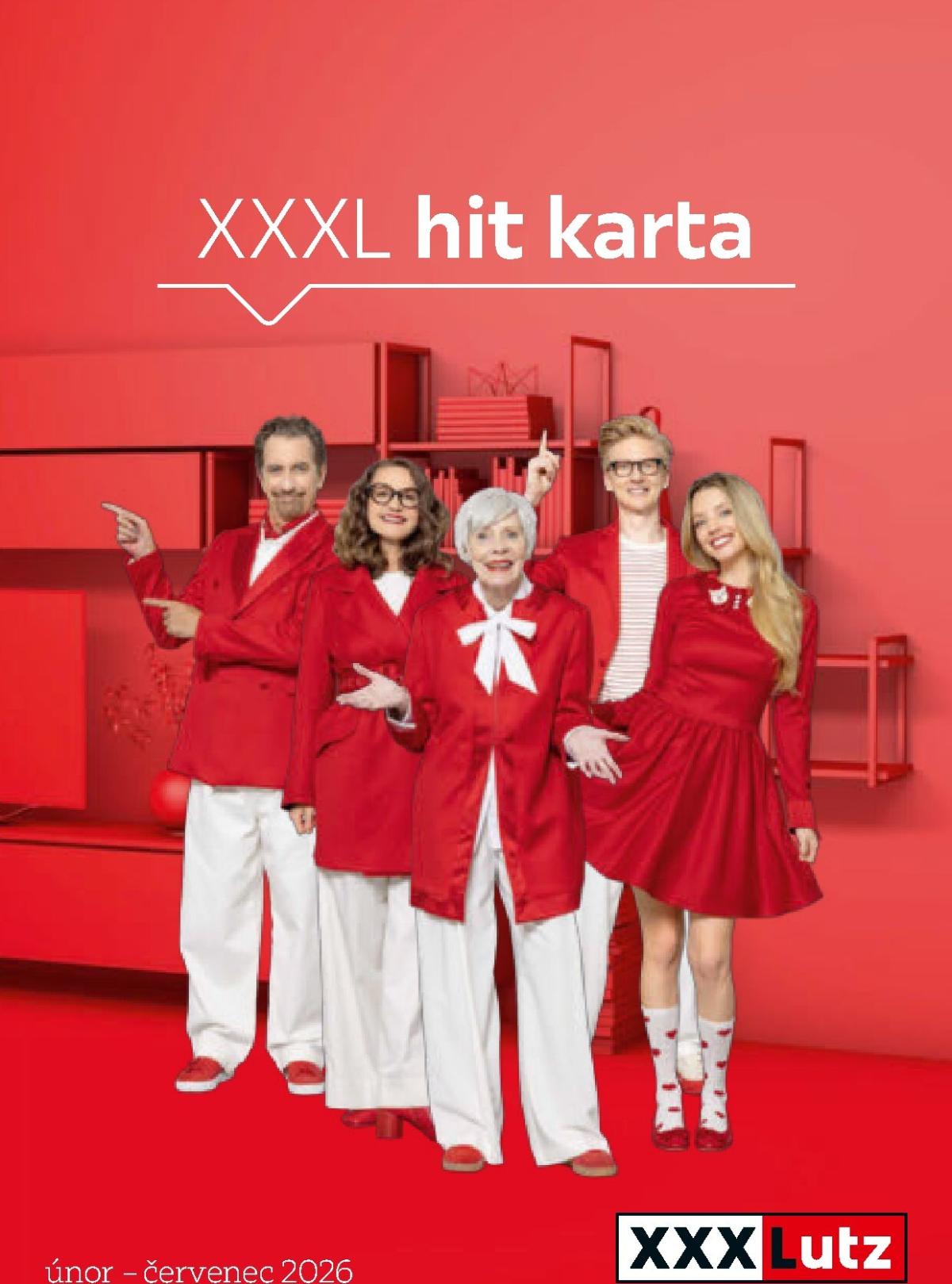 XXXLutz - Hit karta leták platný od neděle 01.02.2026 do pátku 31.07.2026