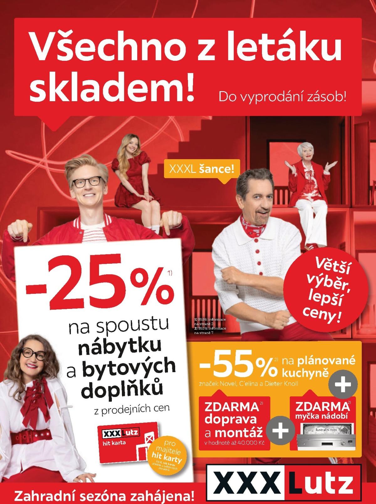 XXXLutz leták platný od úterý 24.03.2026 do neděle 05.04.2026