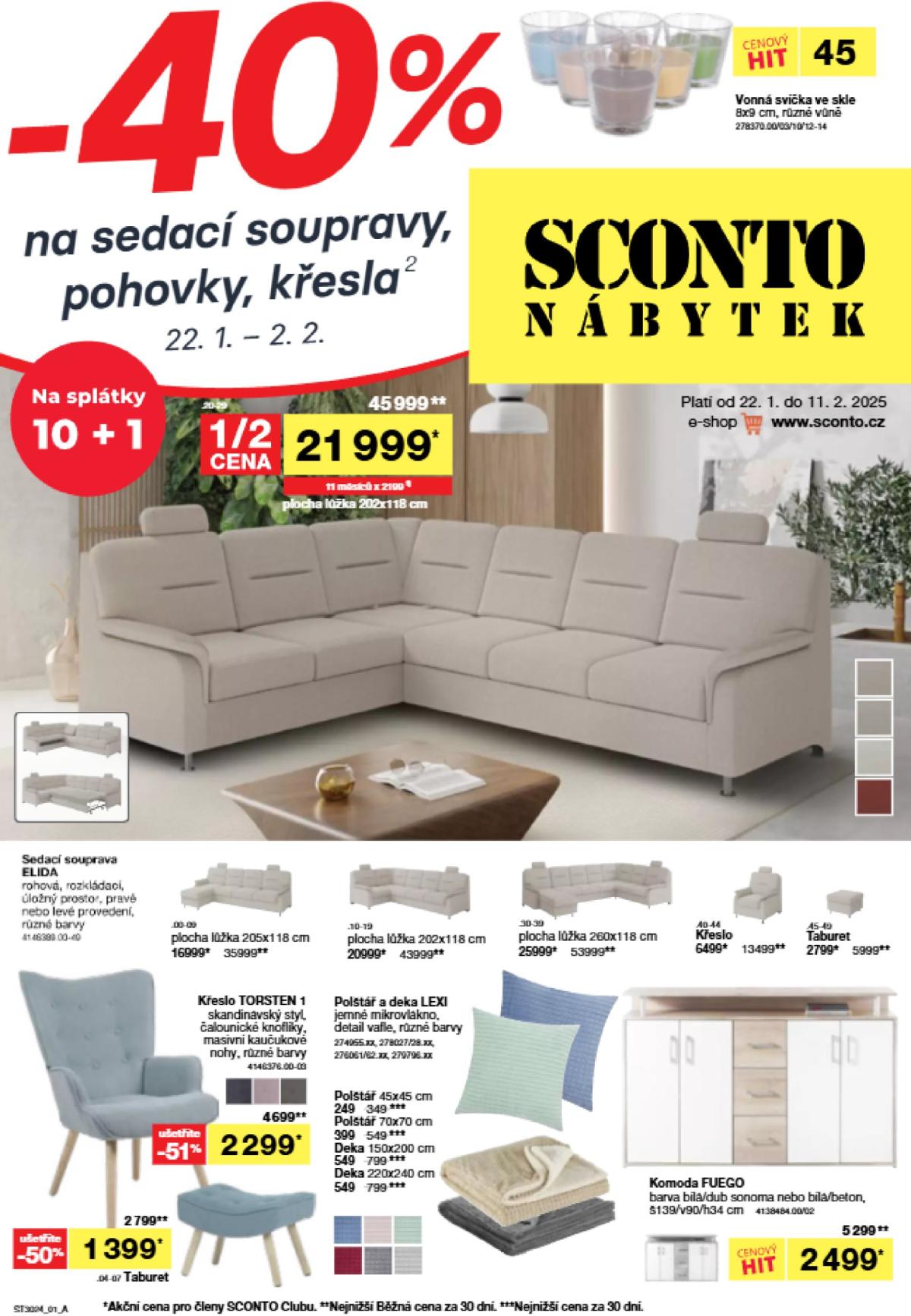 Leták SCONTO Nábytek od 22.01. do 02.02.