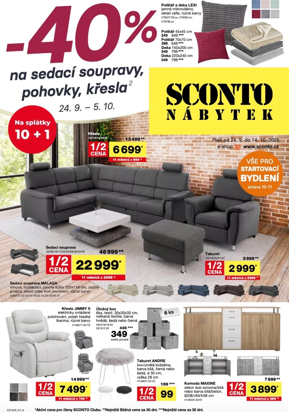 Leták SCONTO Nábytek od 24.09. do 14.10.
