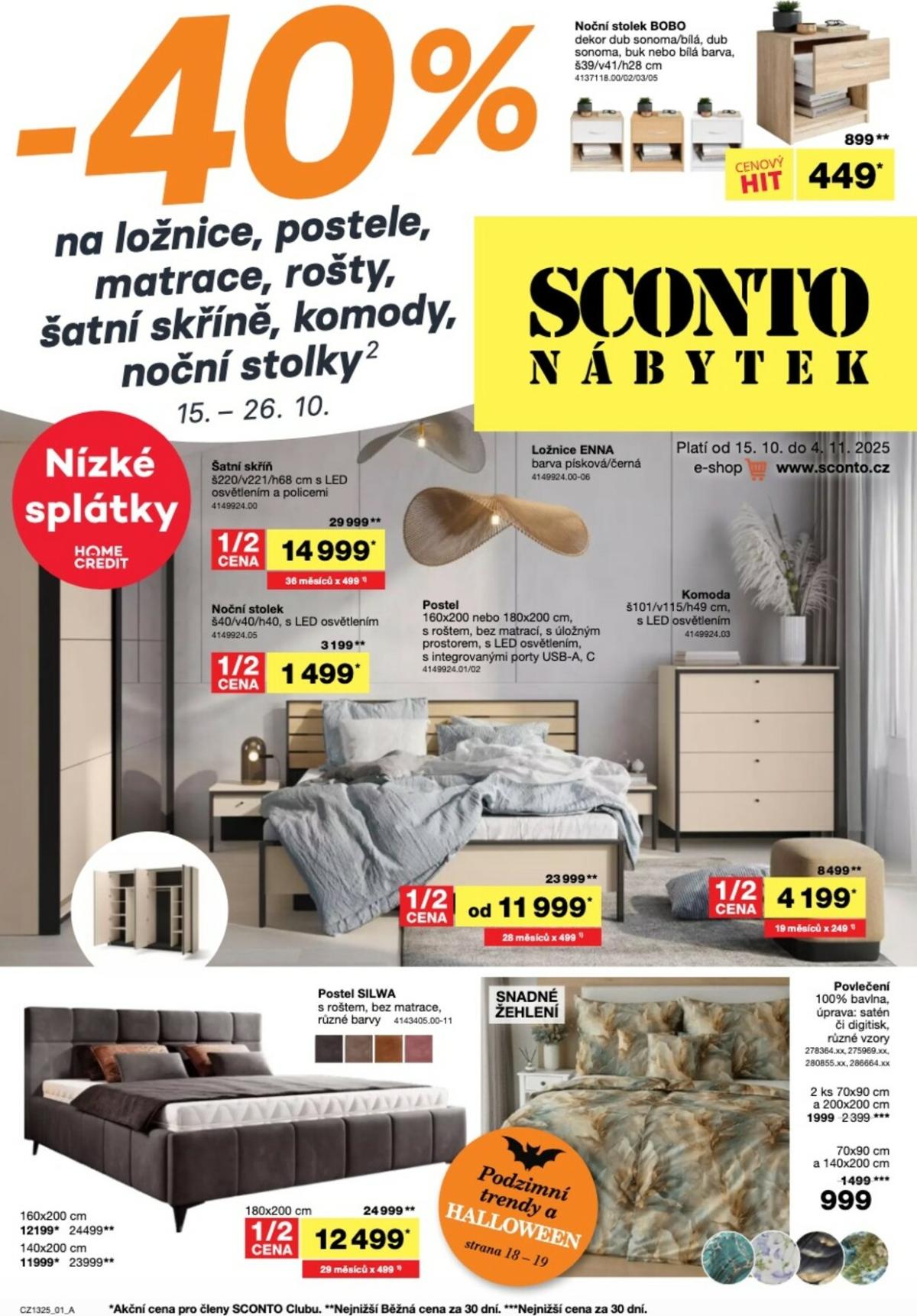 Aktuální leták SCONTO Nábytek od 15.10. do 04.11.