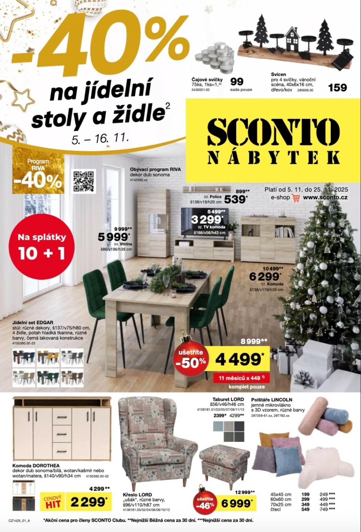 Aktuální leták SCONTO Nábytek od 05.11. do 25.11.