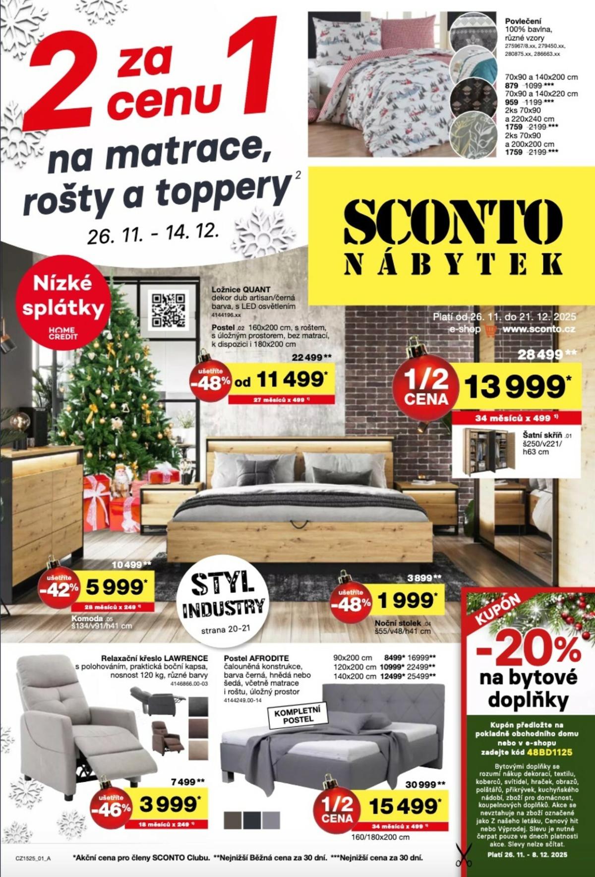Aktuální leták SCONTO Nábytek od 26.11. do 14.12.