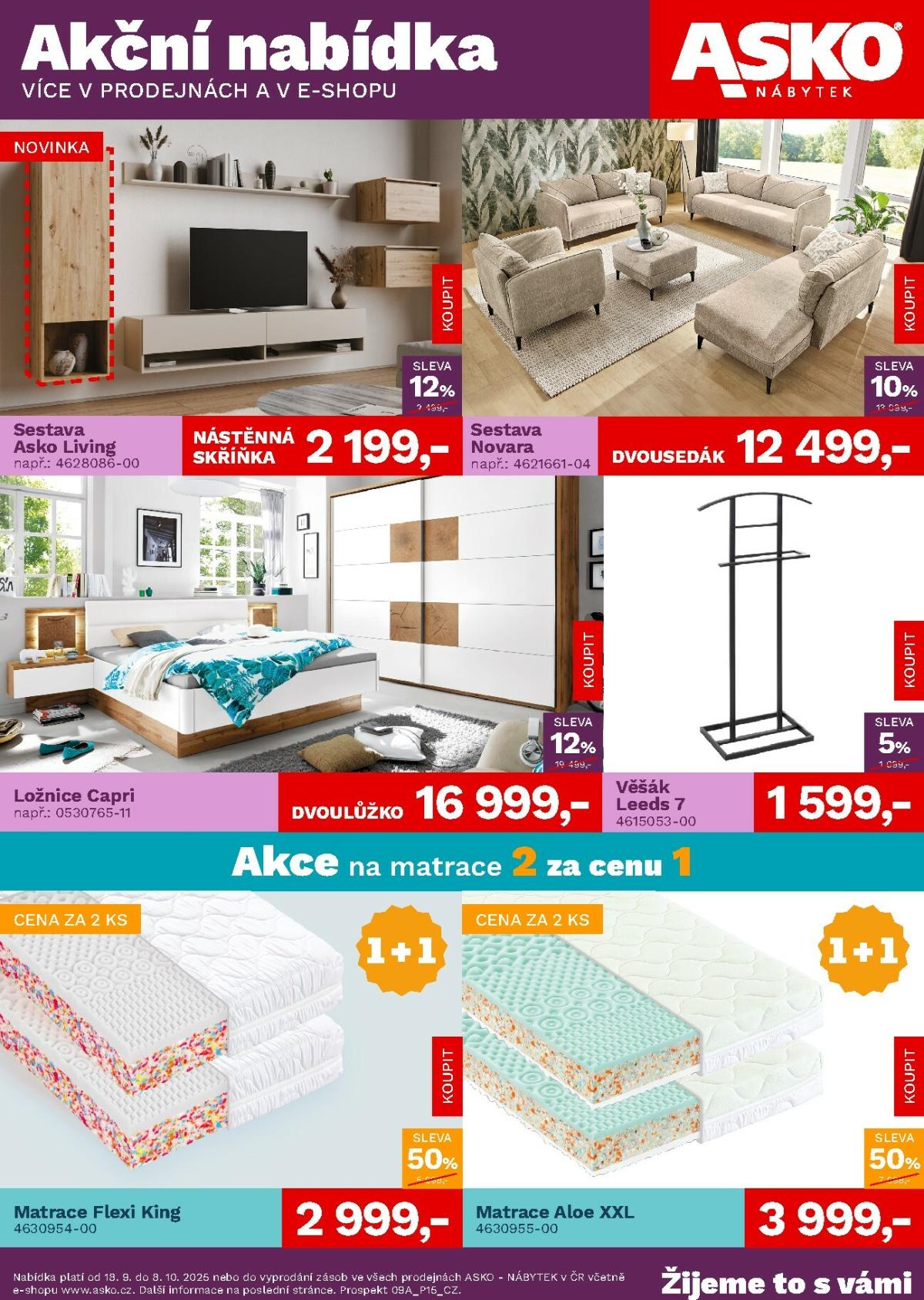 Leták ASKO NÁBYTEK od 18.09. do 08.10.