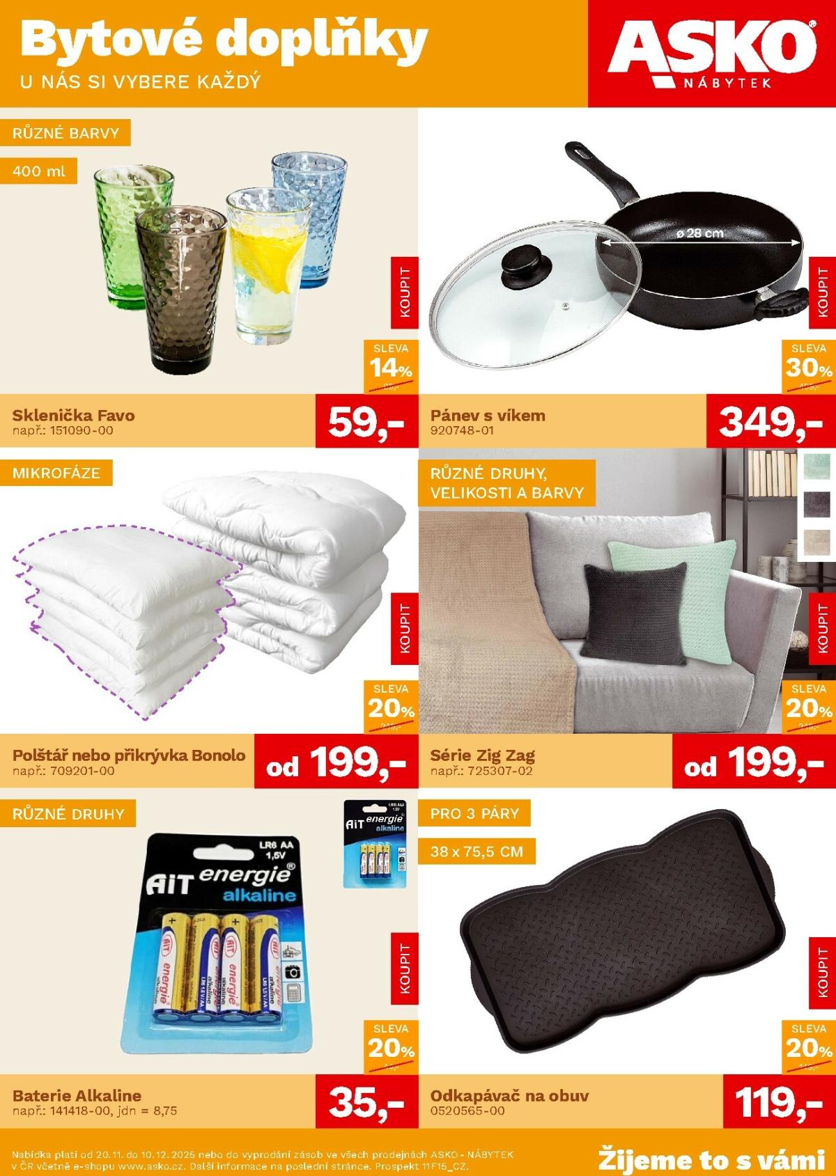 Aktuální leták ASKO NÁBYTEK - Bytové doplňky za skvělé ceny od 20.11. do 10.12.