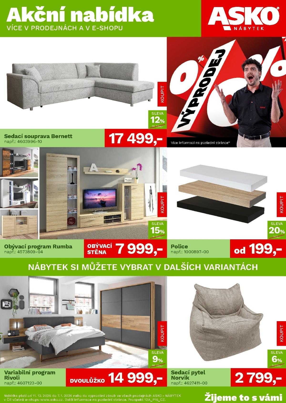 Aktuální leták ASKO NÁBYTEK - Akční nabídka od 11.12. do 07.01.