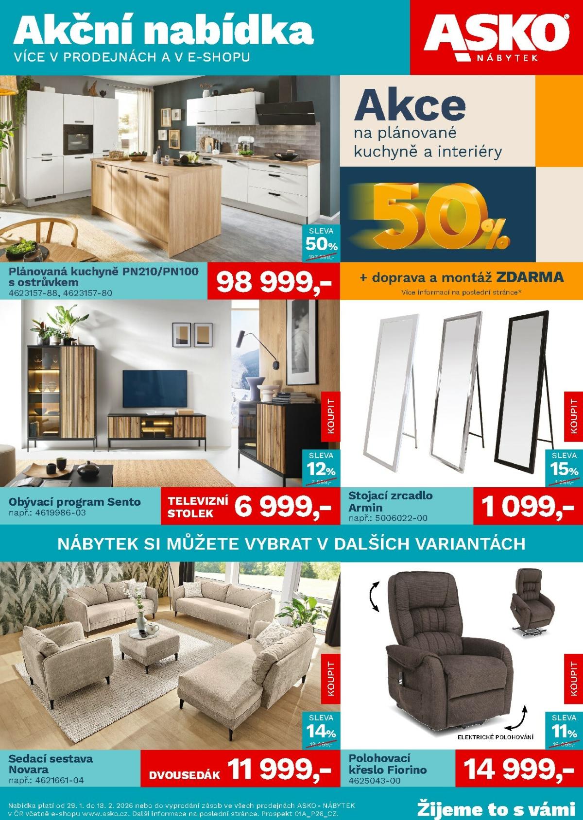 ASKO NÁBYTEK leták platný od %validSinceDay% 29.01. do 18.02.