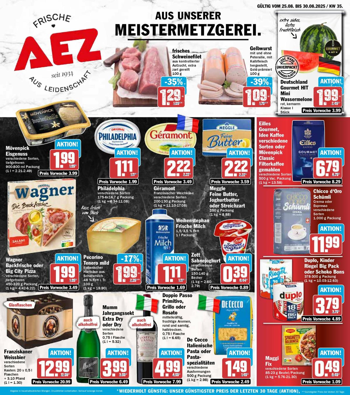 AEZ-Prospekt gültig vom 25.08. bis 30.08.