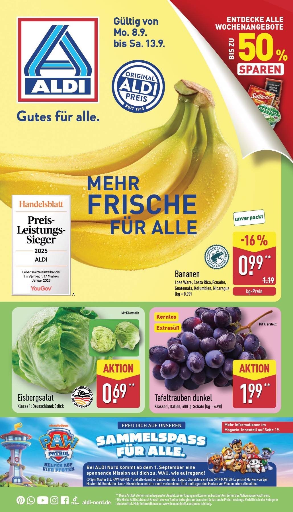 ALDI NORD-Prospekt gültig vom 08.09. bis 13.09.