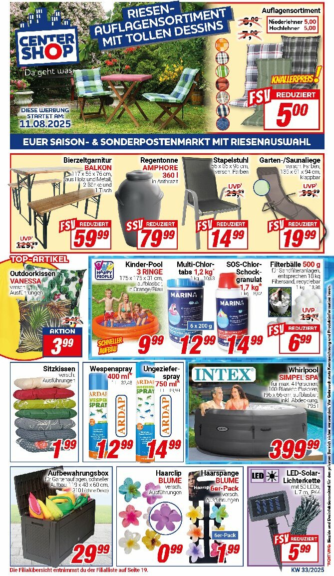 Centershop-Prospekt gültig vom 11.08. bis 16.08.