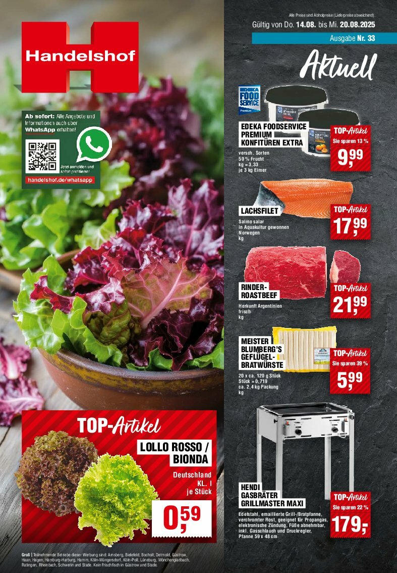 Handelshof-Prospekt gültig vom 14.08. bis 20.08.