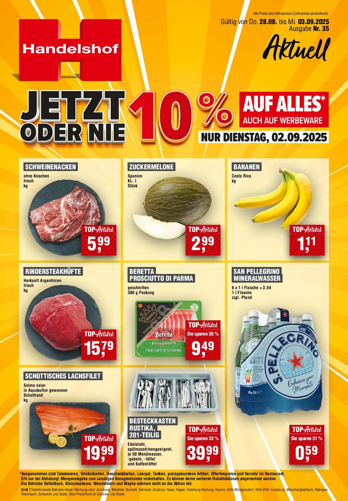 Handelshof-Prospekt gültig vom 28.08. bis 03.09.