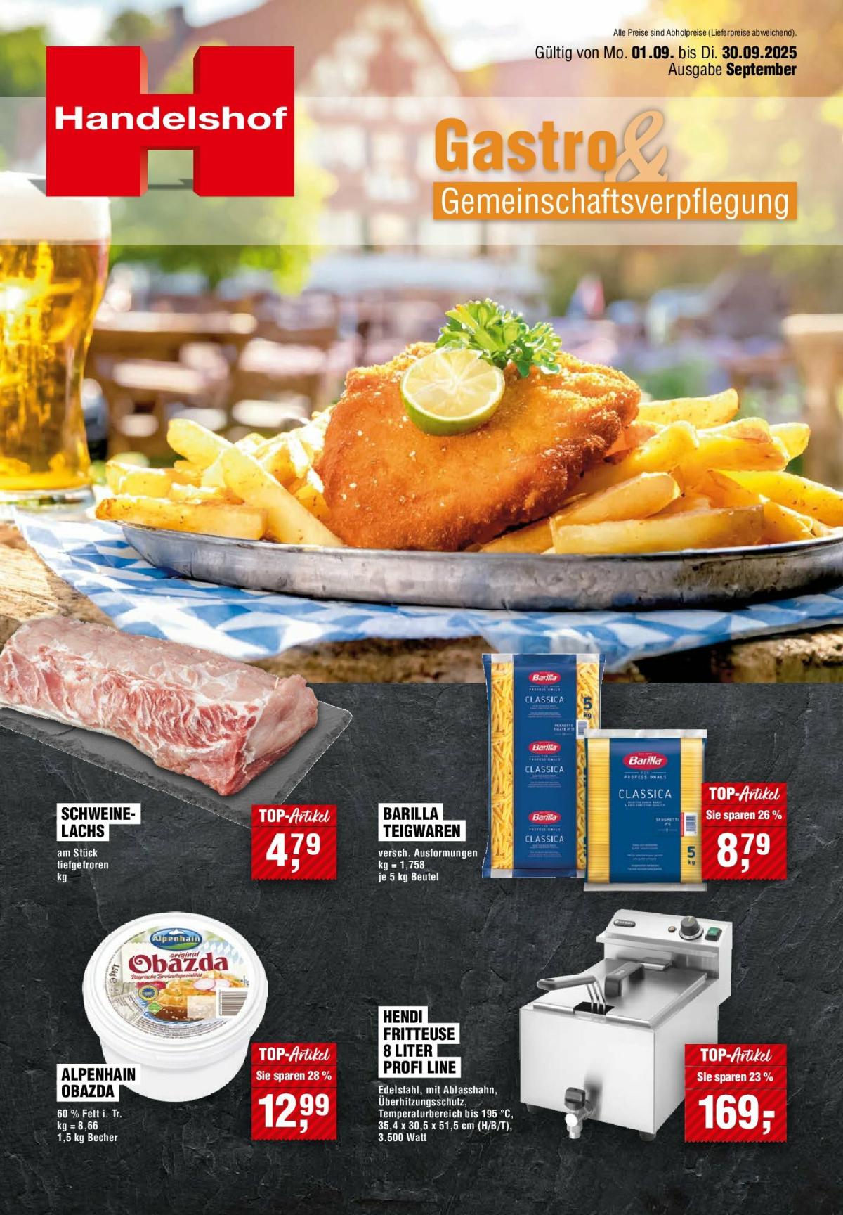 Handelshof - Gastro-Prospekt gültig vom 01.09. bis 30.09.