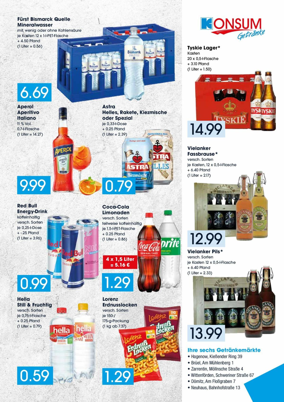 Konsum - Getränkemarkt-Prospekt gültig vom 25.08. bis 30.08.