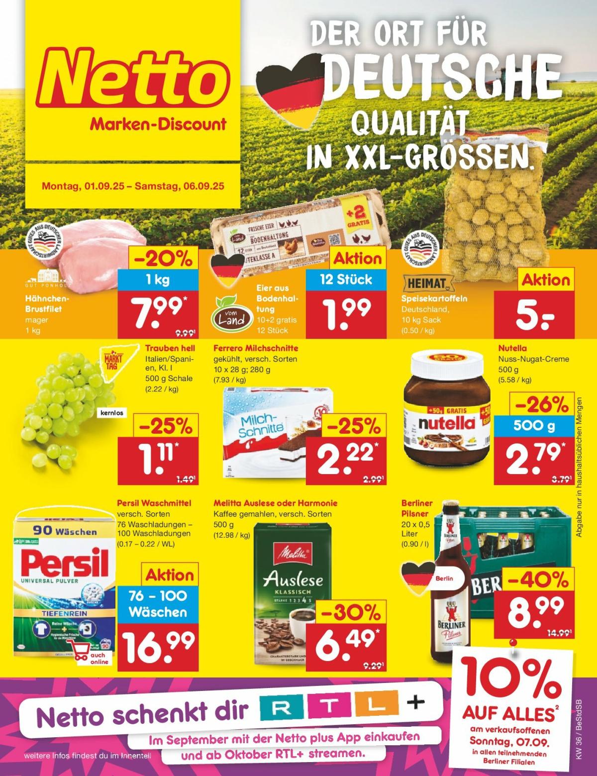 Netto Marken Discount-Prospekt gültig vom 01.09. bis 06.09.