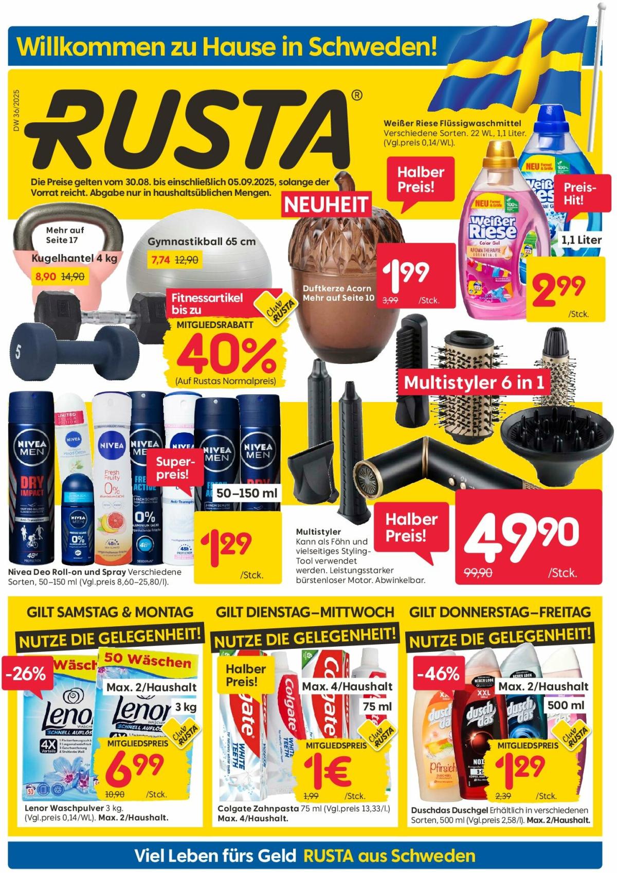 Rusta-Prospekt gültig vom 30.08. bis 05.09.