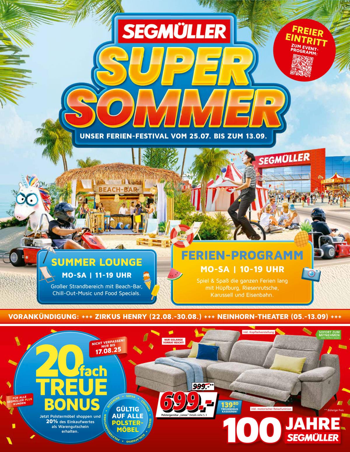 SEGMÜLLER - Super Sommer-Prospekt gültig vom 10.08. bis 16.08.