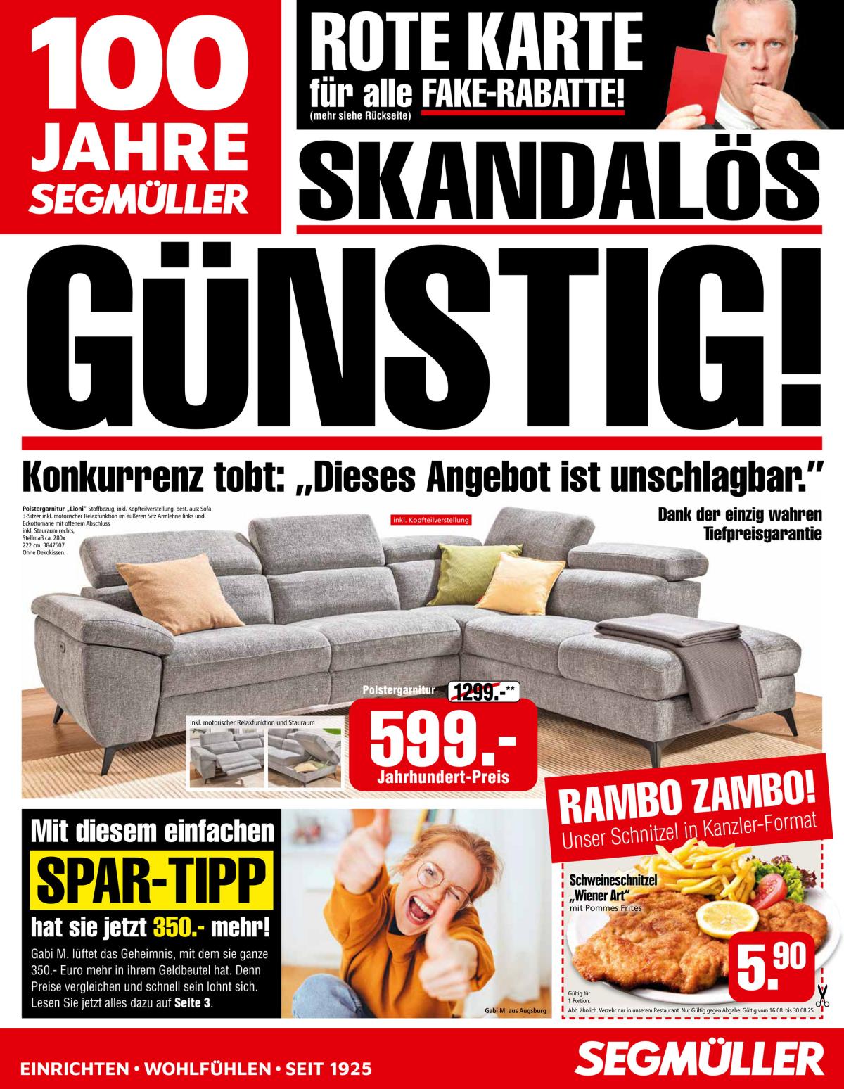 SEGMÜLLER-Prospekt gültig vom 16.08. bis 30.08.