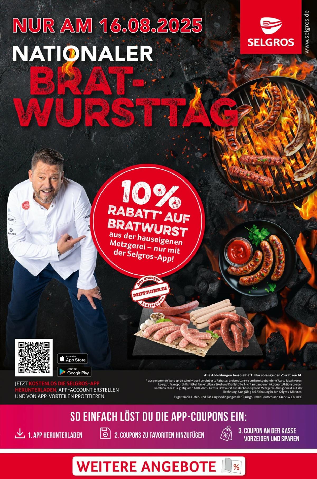 Selgros - Bratwursttag-Prospekt gültig vom 16.08. bis 16.08.