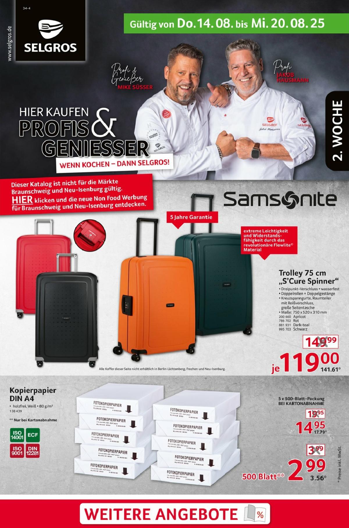 Selgros - Non Food-Prospekt gültig vom 14.08. bis 20.08.