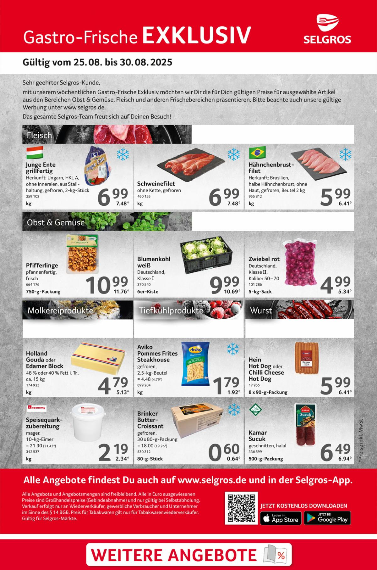 Selgros - Gastro Angebote-Prospekt gültig vom 25.08. bis 30.08.
