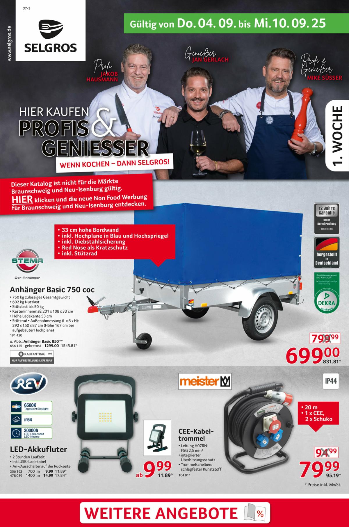 Selgros - Non Food-Prospekt gültig vom 04.09. bis 10.09.