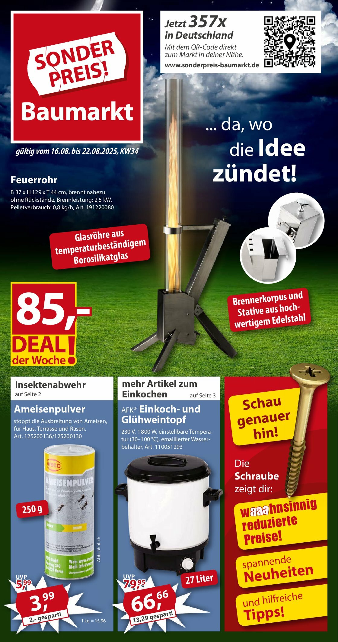 Sonderpreis Baumarkt-Prospekt gültig vom 16.08. bis 22.08.