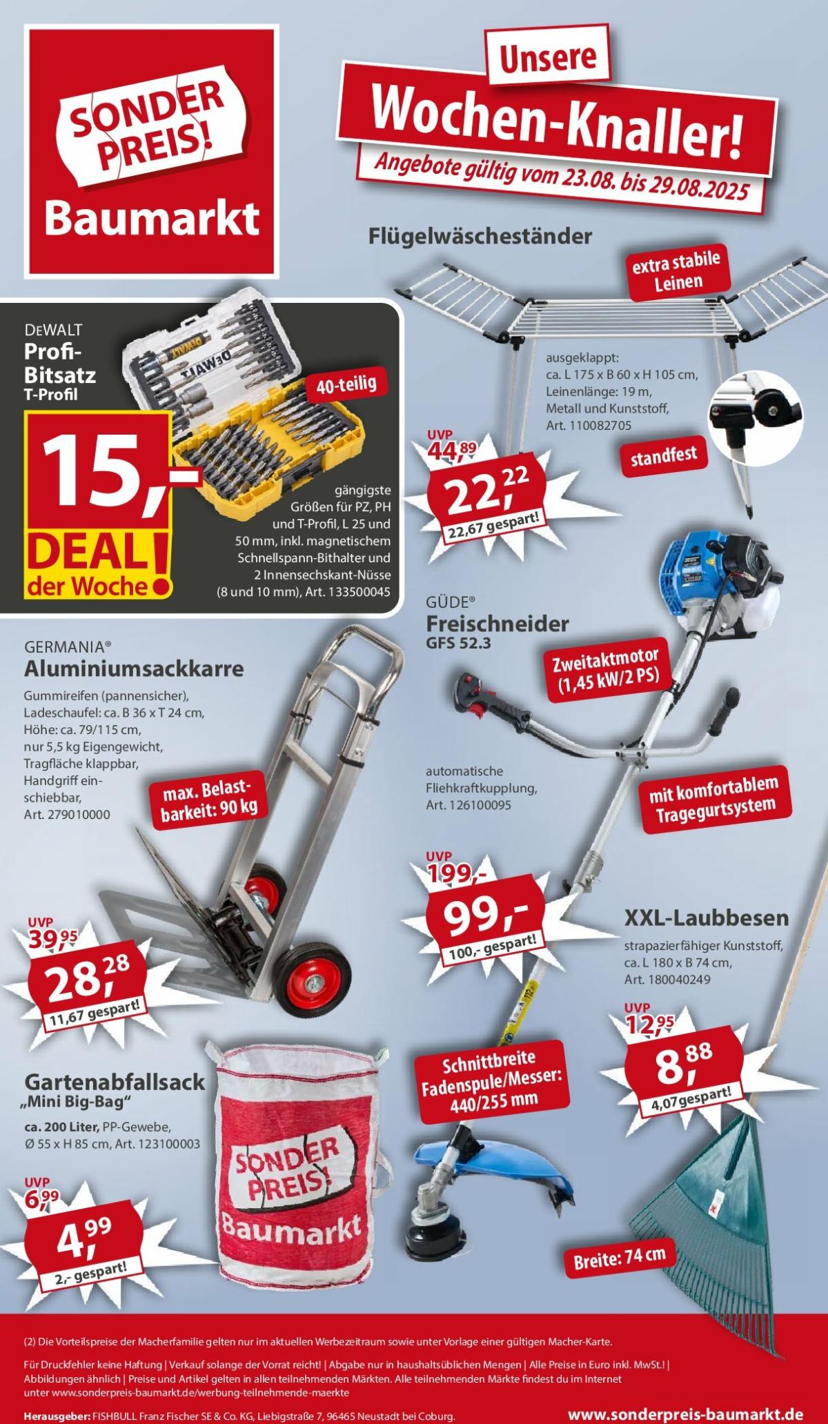Sonderpreis Baumarkt-Prospekt gültig vom 23.08. bis 29.08.