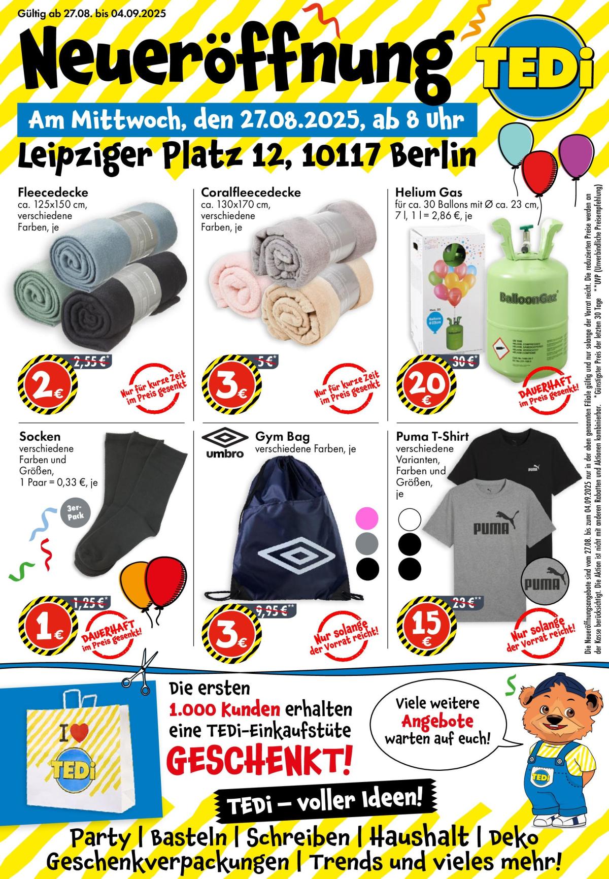 TEDi - Neueröffnung in Berlin-Prospekt gültig vom 27.08. bis 04.09.