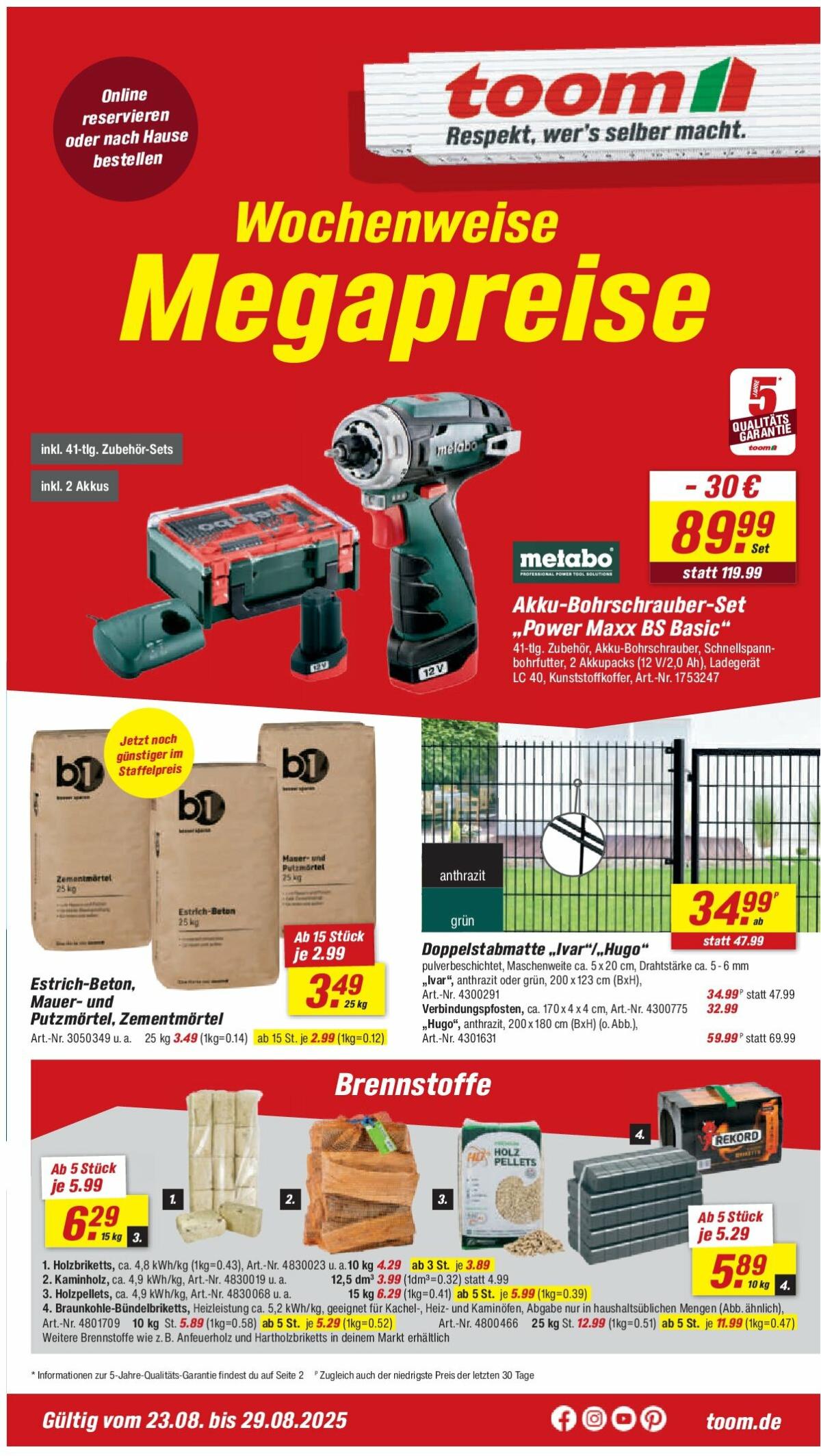 Toom-Prospekt gültig vom 23.08. bis 29.08.