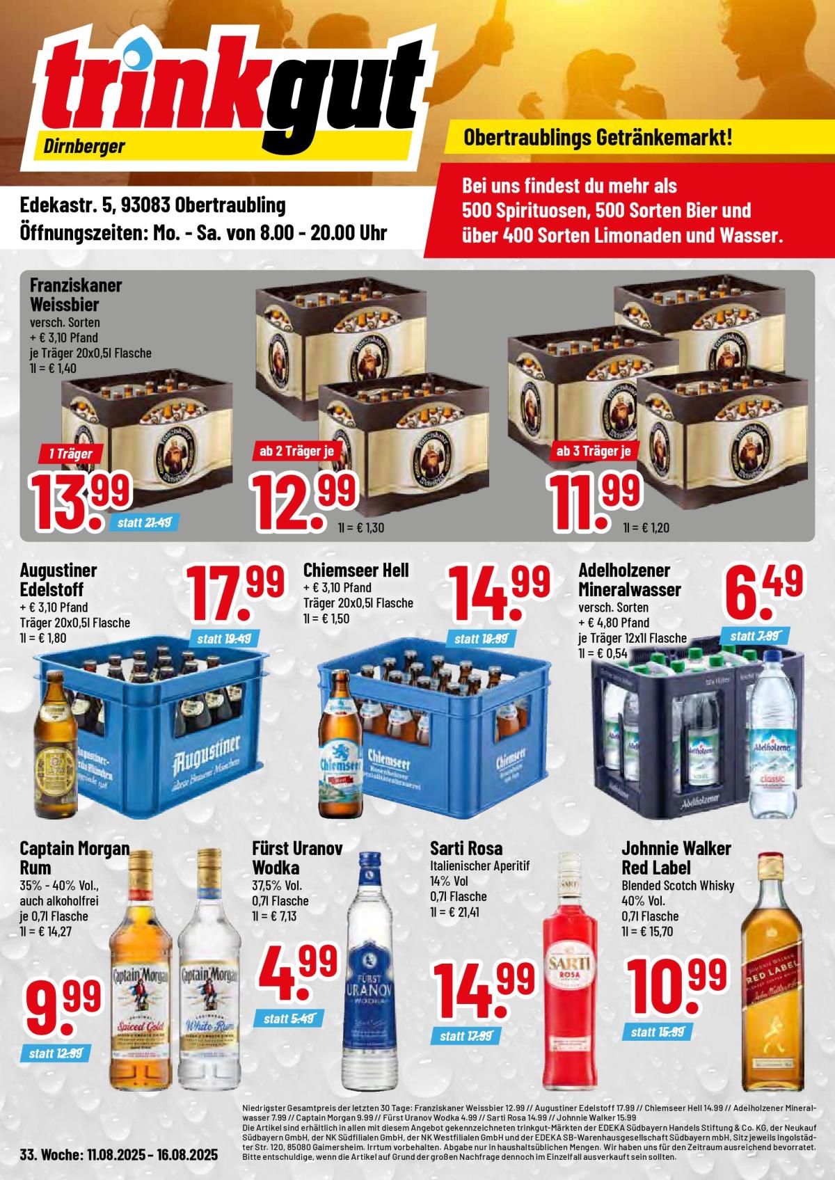 Trinkgut - Obertraubling-Prospekt gültig vom 11.08. bis 16.08.