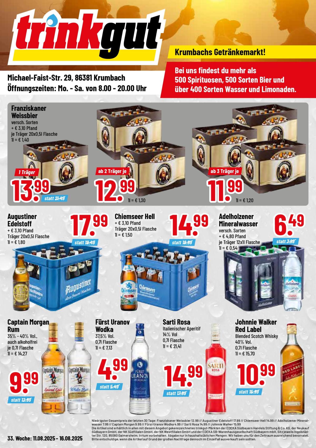 Trinkgut - Krumbach-Prospekt gültig vom 11.08. bis 16.08.