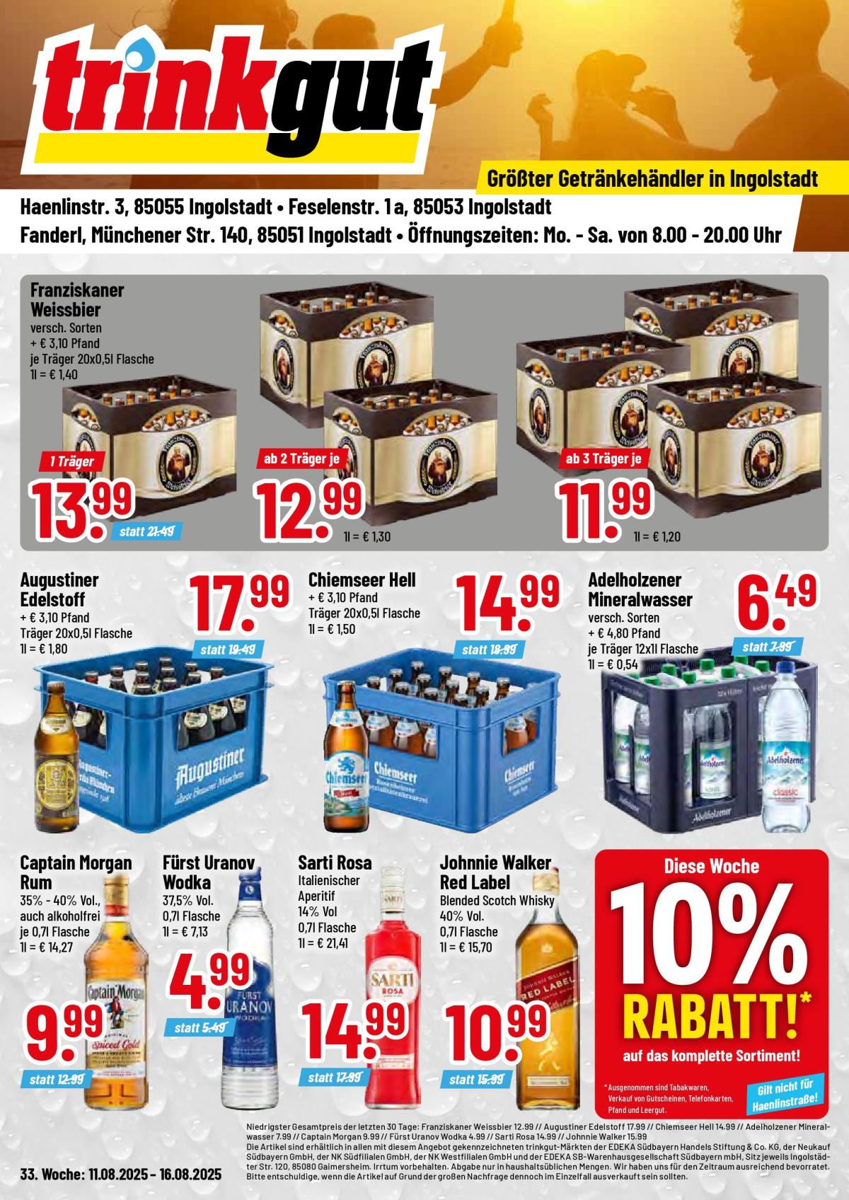 Trinkgut - Ingolstadt-Prospekt gültig vom 11.08. bis 16.08.
