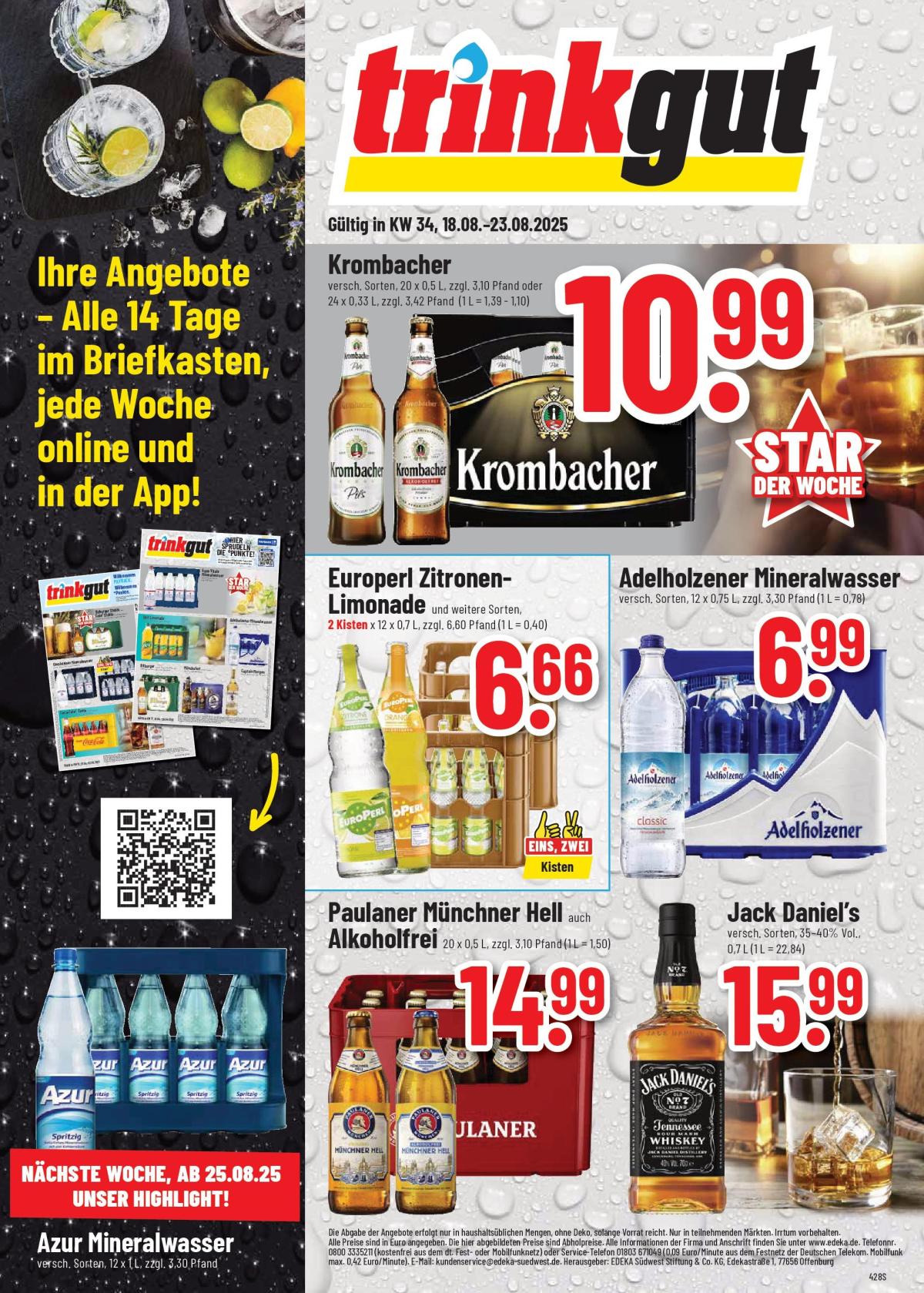Trinkgut - Wochenangebote-Prospekt gültig vom 18.08. bis 23.08.