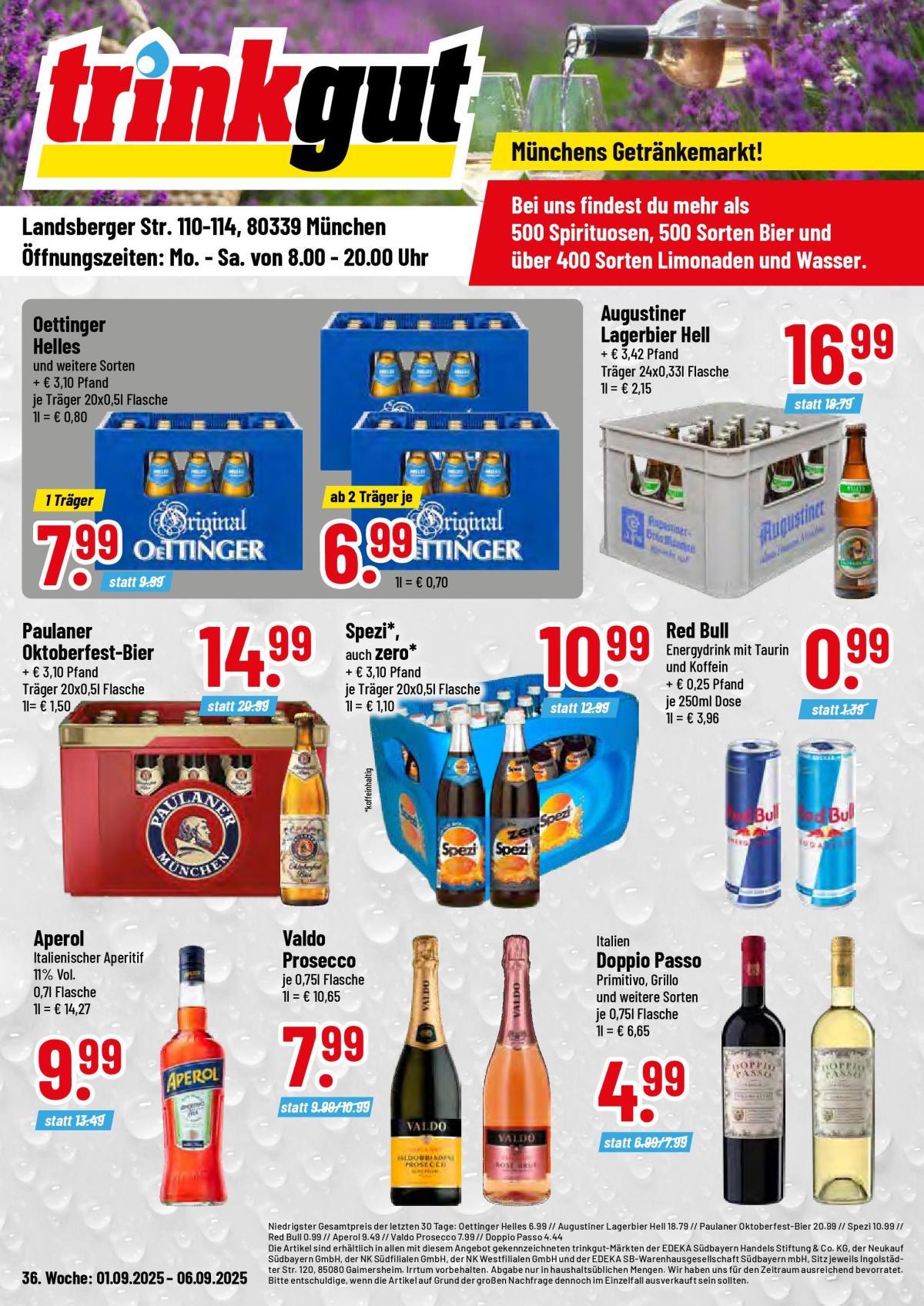 Trinkgut - München-Prospekt gültig vom 01.09. bis 06.09.