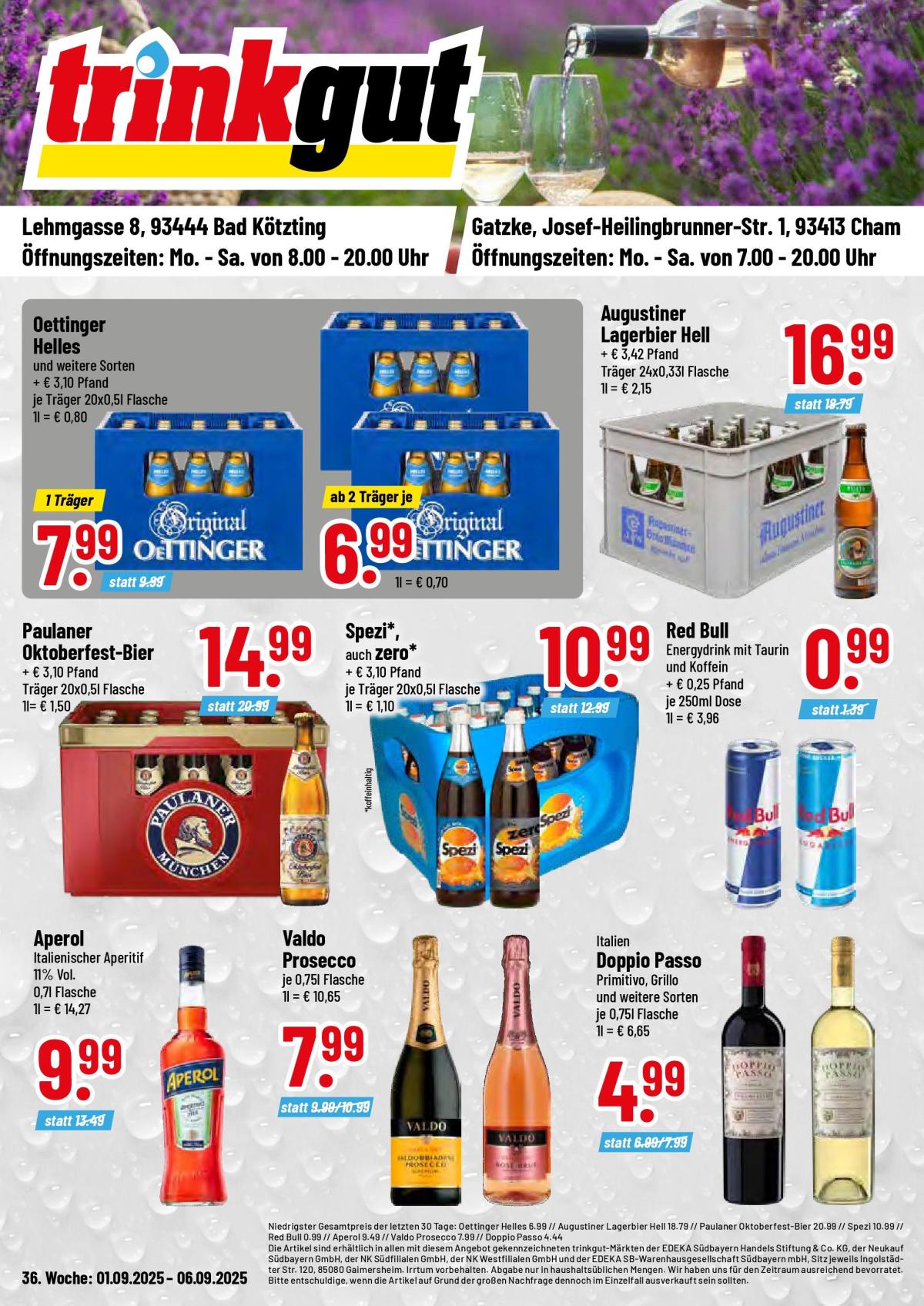 Trinkgut - Bad Kötzling-Prospekt gültig vom 01.09. bis 06.09.